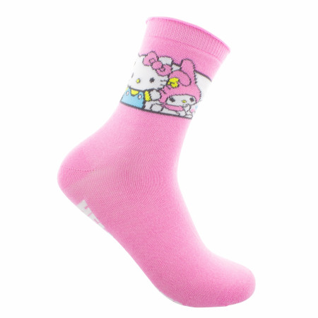 Hello Kitty and Friends Sanrio Women's Ribbed Lettuce Socks 2-Pack